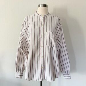 Etoile Isabel Marant Cotton Striped Button Up Blouse 8